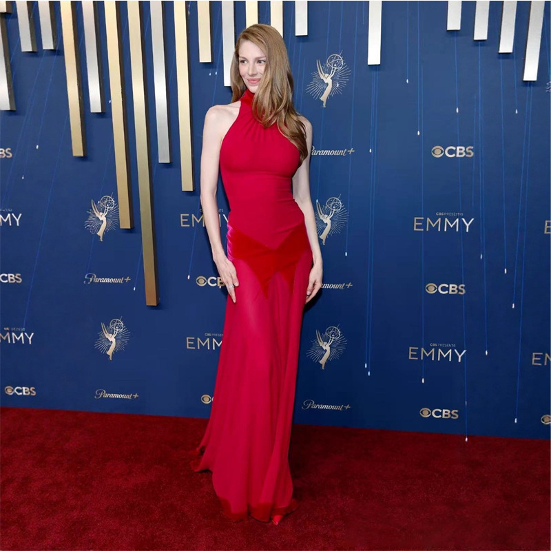 Amazon Cross-Border Celebrity Style Fashionable Banquet Party Evening Dress Socialite Style Halter Neck Backless Slim Dress