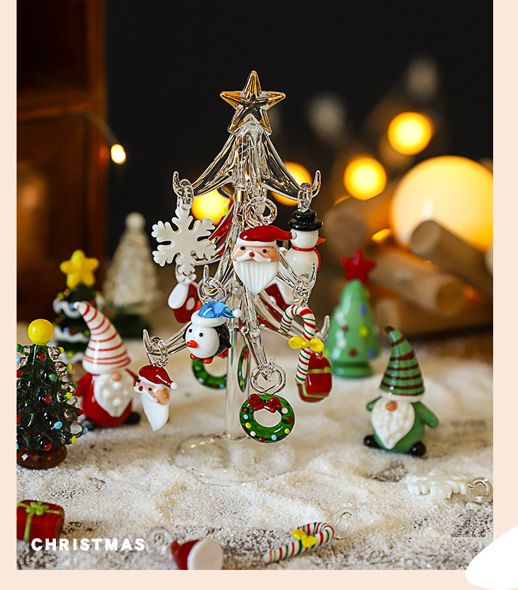1 Piece Quantity Christmas Casual Elegant Cute Christmas Tree Glass Holiday Daily Selfie Decorations Table Decoration
