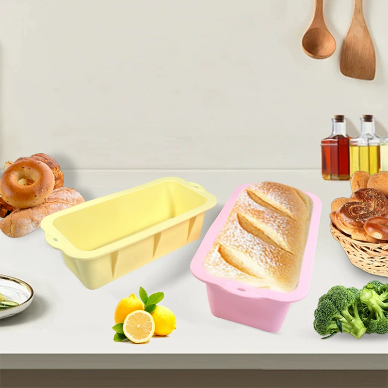 Cross-border food grade new silicone rectangular fermentation basket bread cake mold DIY baking mold toast baking pan