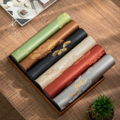 雲松新中式織錦 金絲提花茶席禪 輕奢布藝桌旗茶桌布茶墊