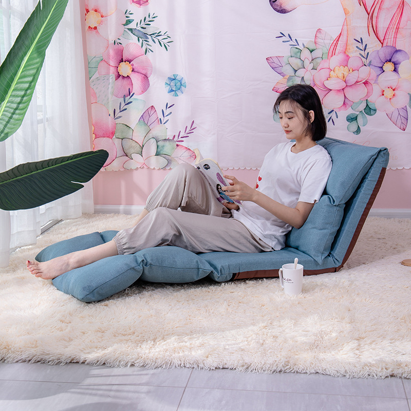 Lazy Sofa Tatami Bay Window Small Recliner Single Foldable Sofa Bed Floor Recliner Casual Backrest Chair