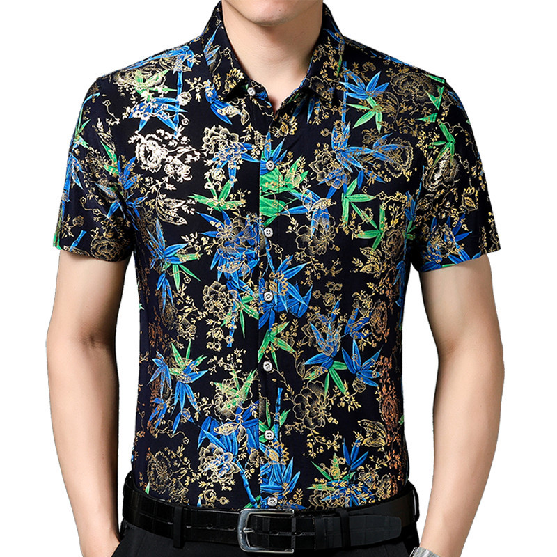 Fashionable silk men's shirt