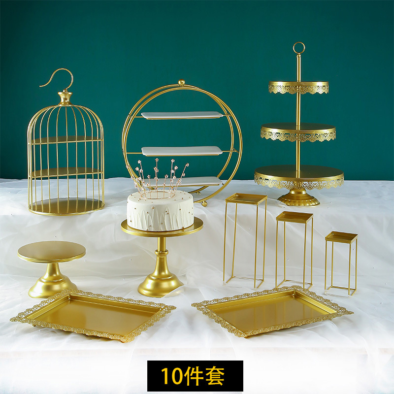 De estilo europeo de la boda decoración de mesa de postre decoración de la tarde té merienda placa bandeja de la torta soporte de exhibición de la Mesa de descanso de té