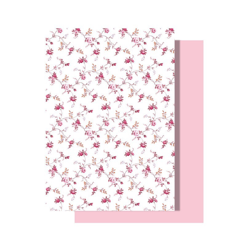 Papel de regalo floral impermeable de estilo europeo para el Día del Maestro, impreso con un elegante diseño floral para empaquetado de ramos de regalo en floristerías.