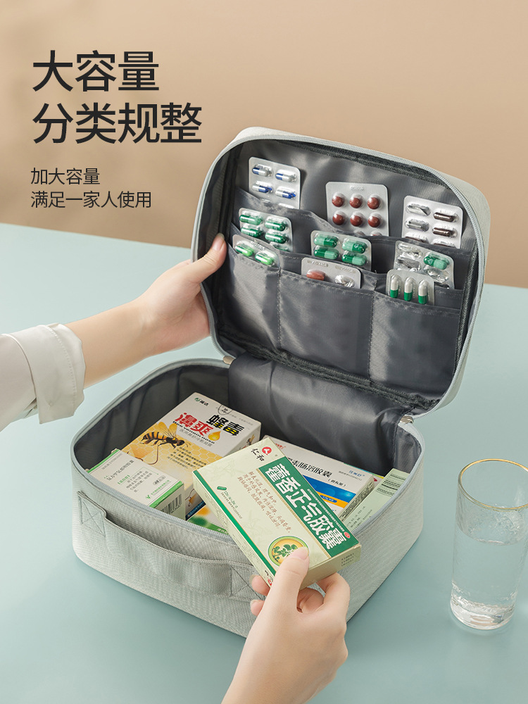 Portable medical bag, hand-held medicine bag, emergency bag, waterproof medicine storage bag, travel first aid bag, epidemic prevention bag, medicine bag