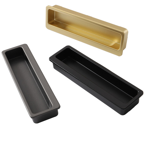 Modern sliding door with hidden handle, built-in handle, slot-type embedded handle, invisible cabinet door furniture hardware