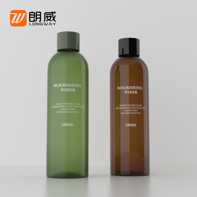200ml hombro redondo botella de tapa ordinaria botella de cola botella de plástico botella de tóner cosmética sub-botella