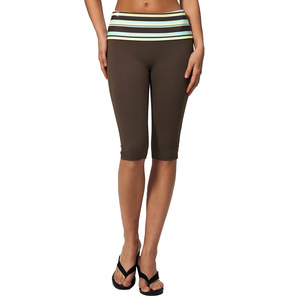 AYM039156 Brushed Mid-Length Yoga Pants with Fold-Over Waist Dot Pattern Aoyema wholesale