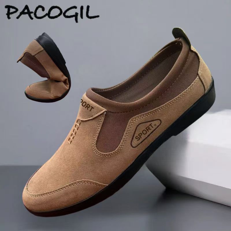 Old Beijing Classic Autum Men's Shoes Casual Slip-On Men's Cloth Shoes Soft Sole Non-Slip Wear-Resistant Work Safety Shoes for Men
