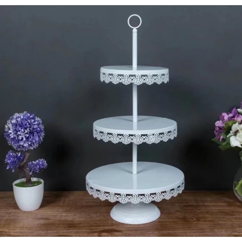 Tabla de postres de boda portapaste combinación set set de hierro forjado europeo 13 piezas set de decoración de bandeja West Point image 3