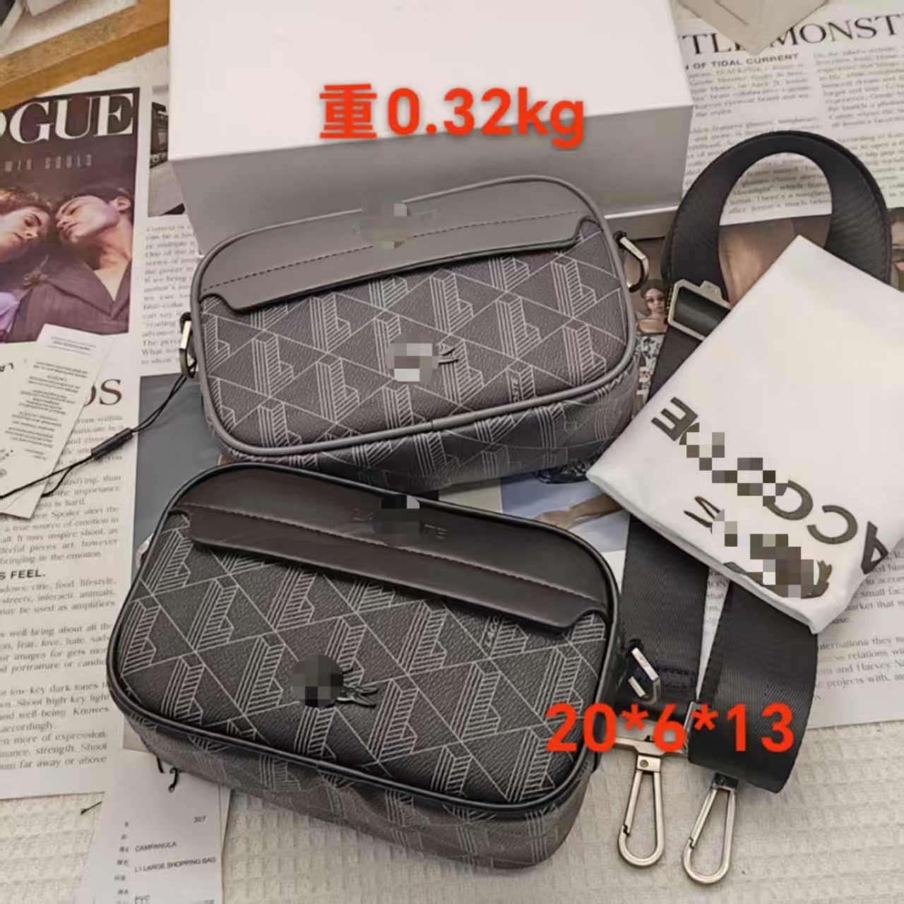 Popular Trendy Men's Casual Single-Shoulder Plaid Leather Sports Stylish Fashion Messenger Bag Crossbody Bag with High Appearance