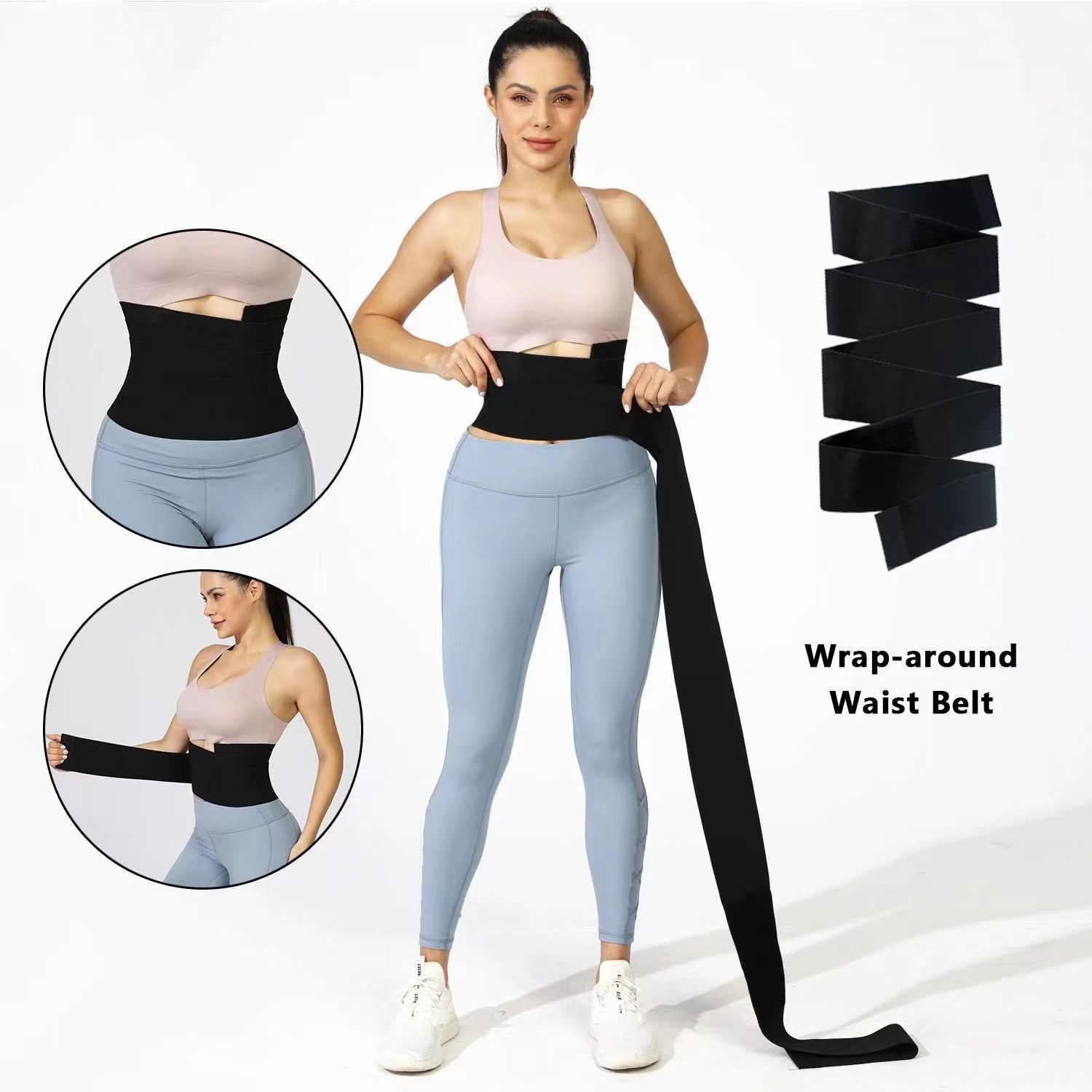 Winding Slim Waist Abdominal Belt Belt Belt Sports Fitness Elastic Bandage Trainer Tight Yoga Long Binding Belt