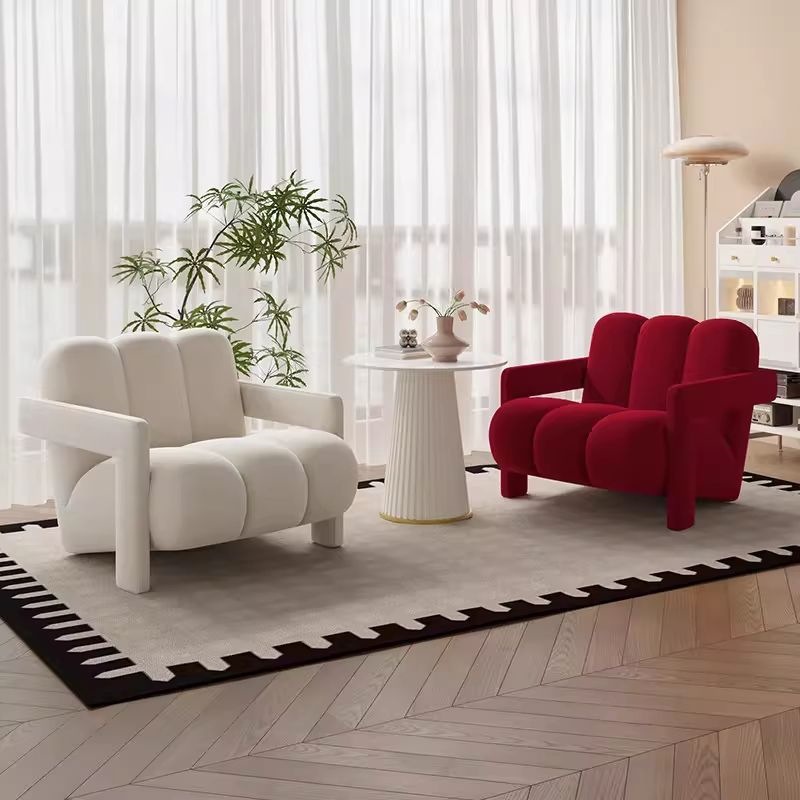 Diseñadores nórdicos de lujo ligero sillas casuales individuales, balcón del dormitorio de la Sala de estar, recepción simple, zona de descanso, sofás y sillas perezosas