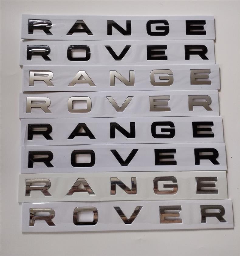 Land Rover emblem, Range Rover Sport hood lettering, English lettering decals, executive edition, Discovery Sport, modified rear emblem