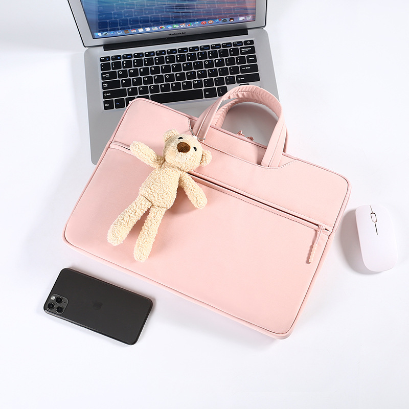 簡約小清新筆記本電腦包手提包女ins風可愛輕便保護套內膽包