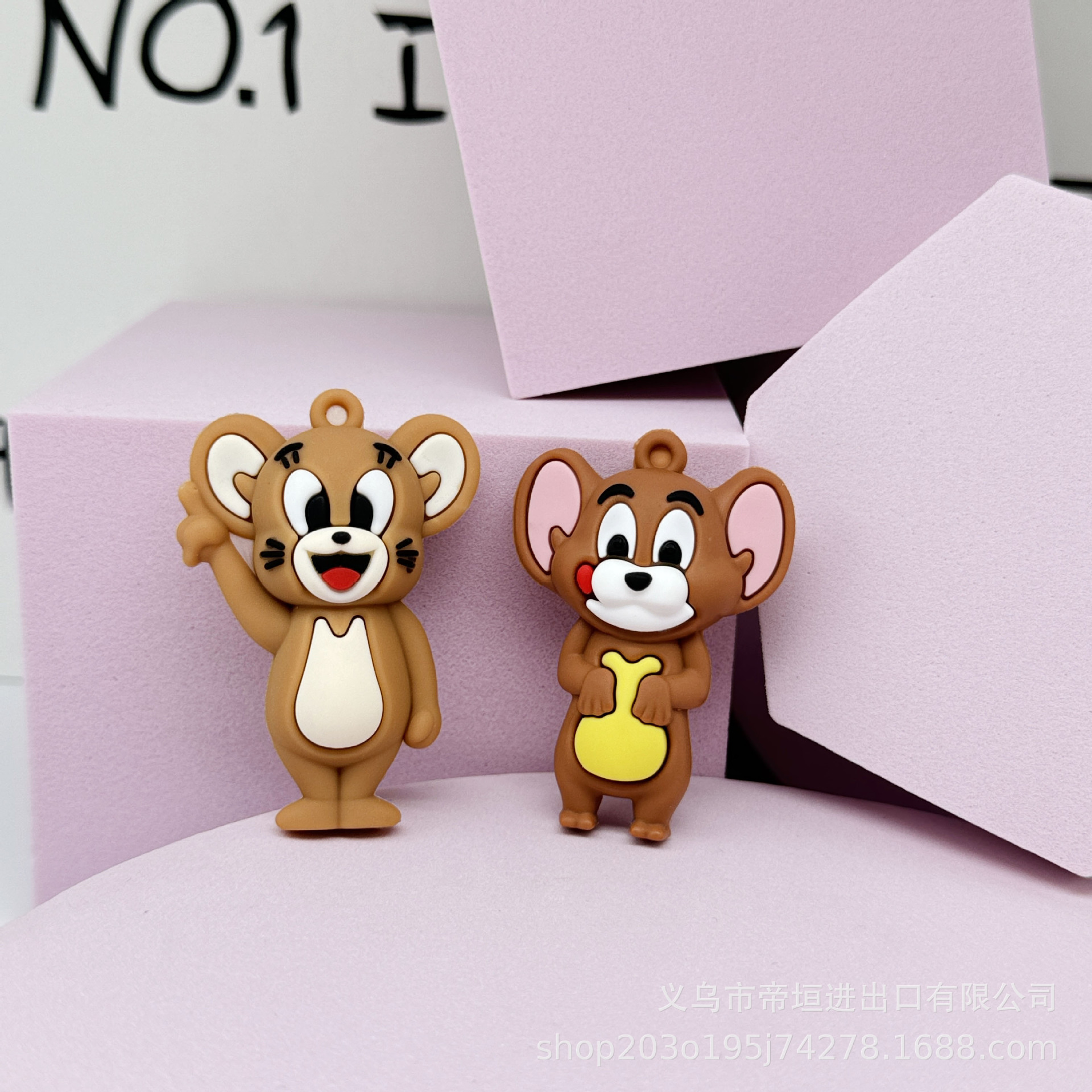 (2개) 새로운 귀여운 톰 고양이 제리 마우스 키 체인 액세서리 장난감 가방 펜던트 선물 DIY 수제