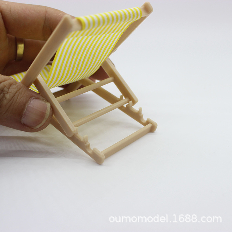 Dollhouse simulación de pequeños muebles miniatura sillón casual 1: 12 muñeca casa decoración modelo mini silla de playa