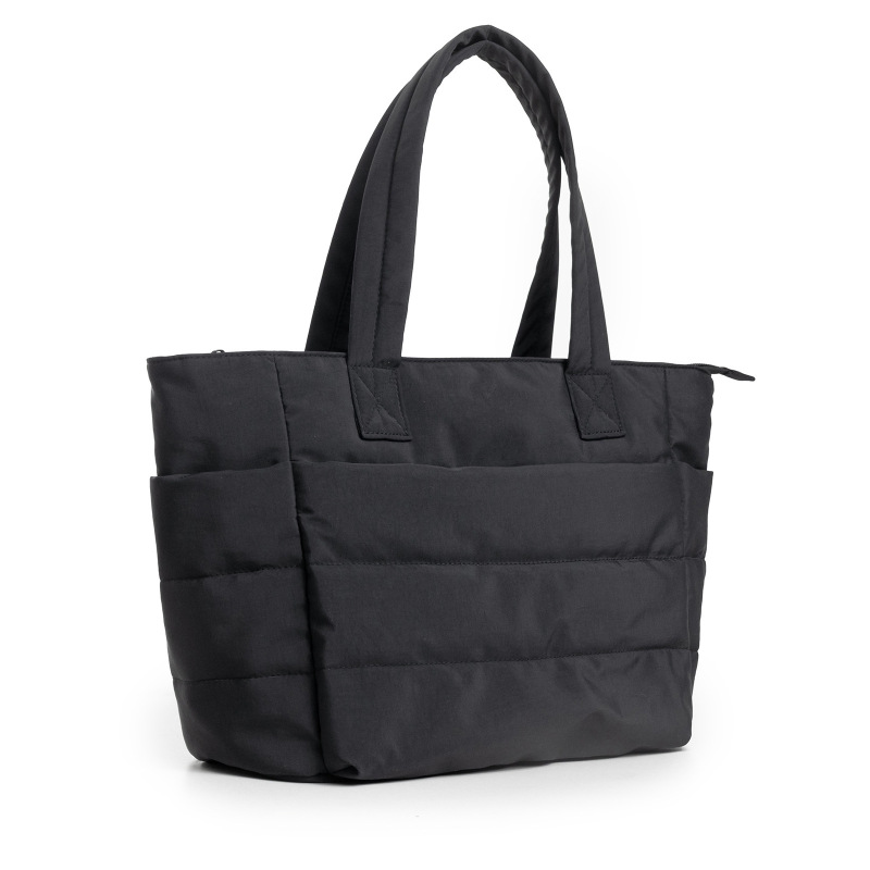 2026 New Model Large-Capacity Lightweight Fluffy Casual Commuting Class Solid Color Simple Tote Shoulder Handbag Crossbody Bag