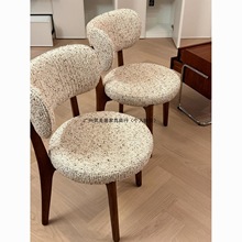 lily椅法式复古奶油风不带扶手餐椅客厅单椅轻奢欧式实木餐椅