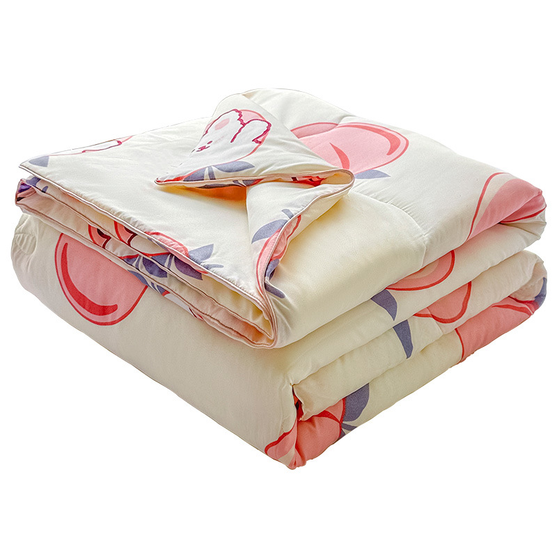 Quilt de verano de algodón lavado con agua aire acondicionado para niños dormitorio de estudiantes de verano delgado edredón de verano pequeño edredón de piel