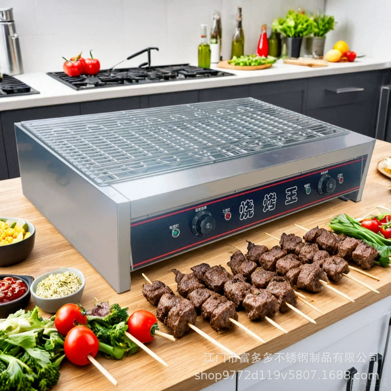 Электрическая духовка коммерческий 800 БАРБЕКЮ КОРОЛЬ Расширенная электрическая печь для барбекю перекос устричная машина печь из нержавеющей стали Источник производитель