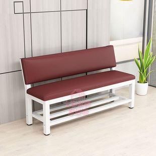 Soft bag long chair gym seating area wall long bench sofa with backrest ottoman chair barber shop etc.