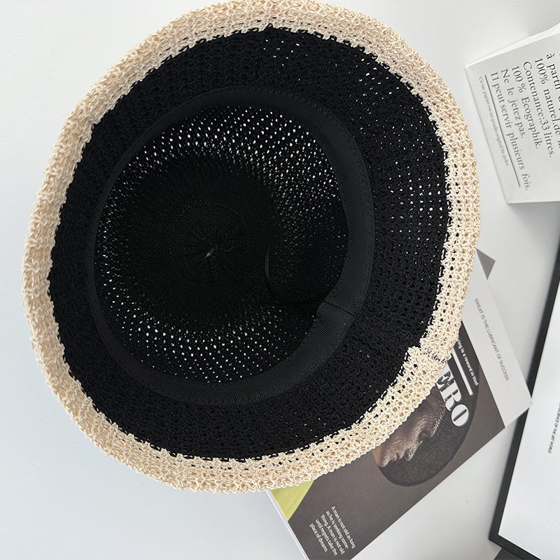 Nouveau bonnet de bassin à la mode, pliable et minimaliste, chapeau de seau d'eau, pare-soleil tricoté, petit bord, respirant et protection solaire, chapeau de pêcheur_voghion.com