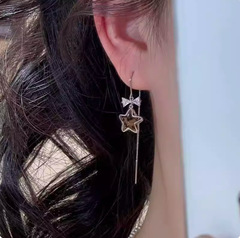 银针炫彩星星耳线韩系ins风时尚简约耳环甜美百搭耳饰设计感小众