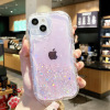 Apple, cream epoxy resin, iphone14, wavy phone case, nail sequins, 14promax, simple and elegant design