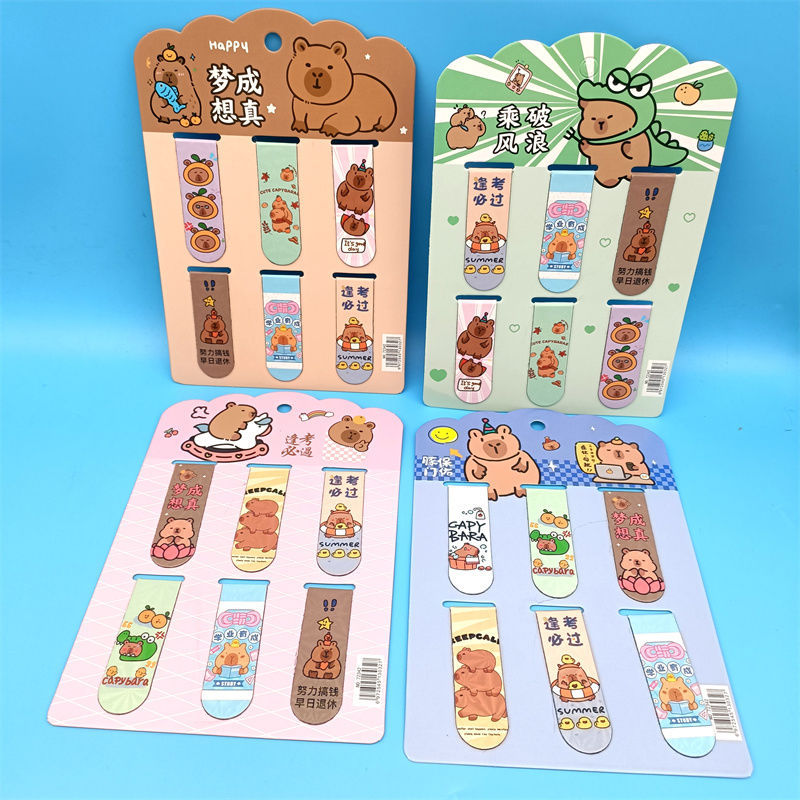 marcadores creativos colección completa de estudiantes de dibujos animados marcadores de barra magnéticos aficionados marcadores de libros
