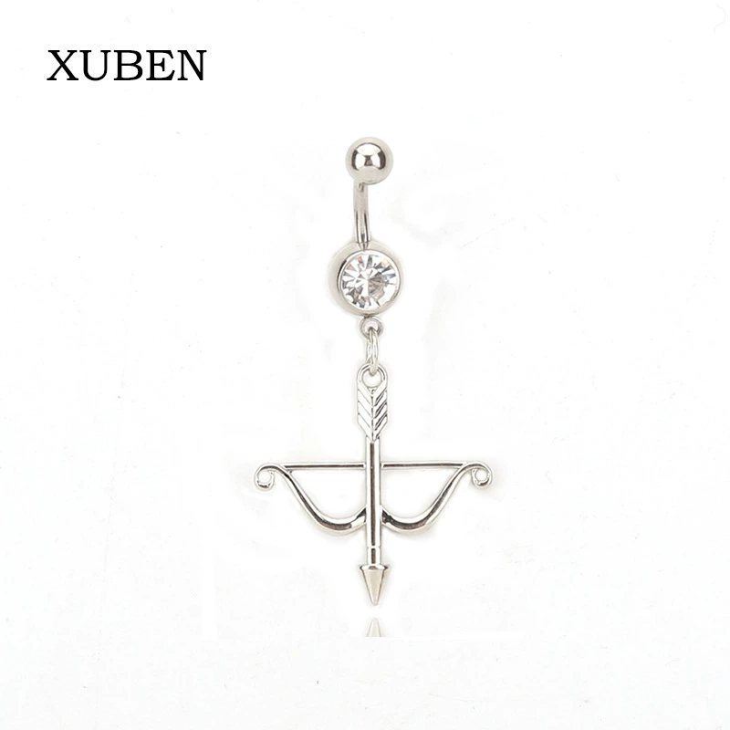 Пупок пупок ювелирные изделия из нержавеющей стали прокол тела лук стрелы золото и серебро подвесные аксессуары трансграничная коммерция