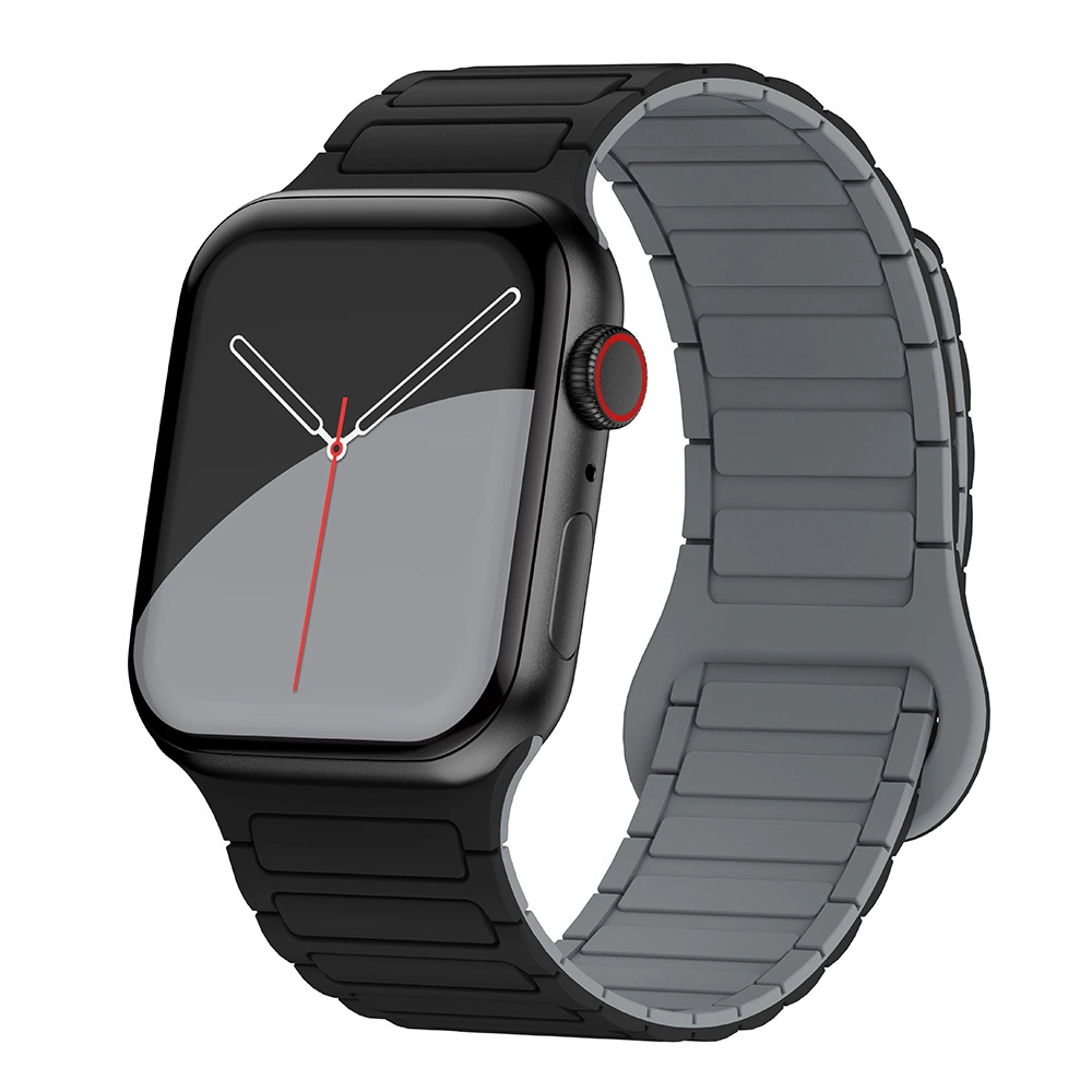 Ремешок для часов Apple Watch, силиконовый с магнитной застёжкой-петлёй, совместим с iWatch 8/9/10