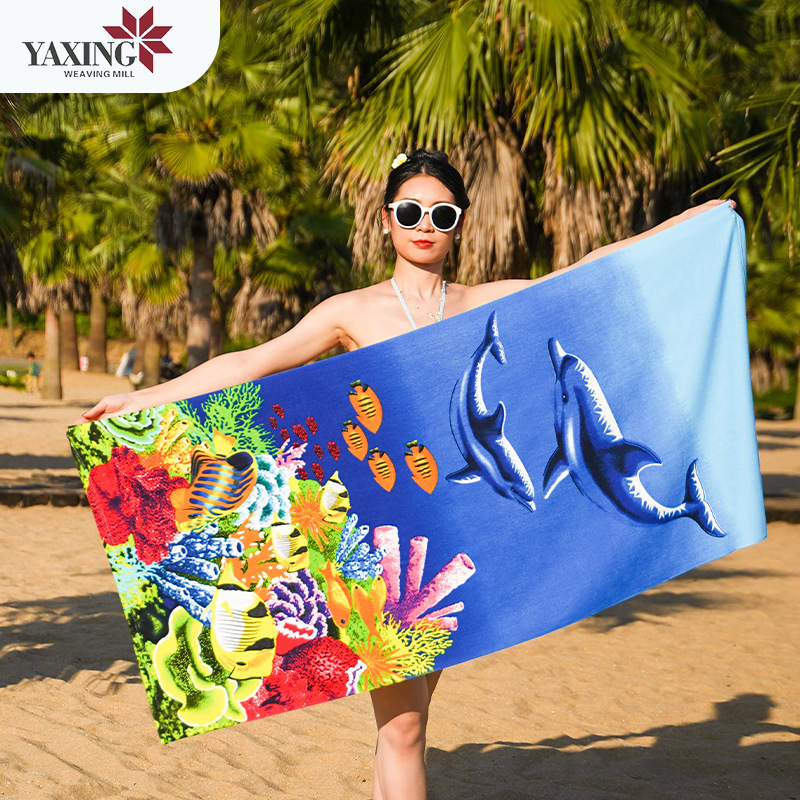Bath Towel Absorbent Quick-drying Adult Bohemian Microfiber Printed Beach Towel Foreign Trade Swimming Quick-drying Towel