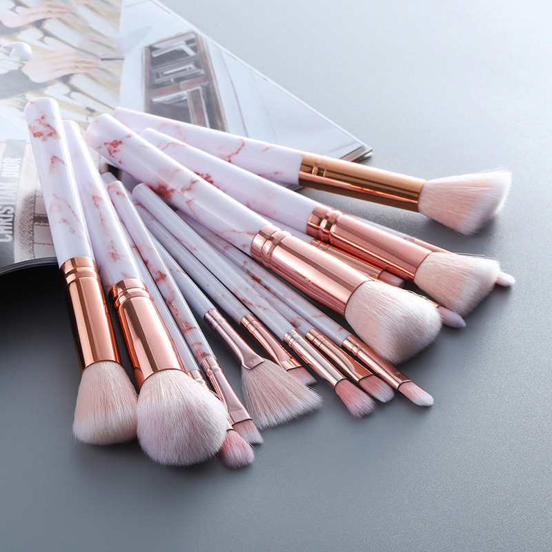 Marble Pattern Makeup Brush Set 1