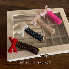 Sweet girl vinegar bow phone wire hair tie hairband high-end braiding tool with bubble ball hair ornament