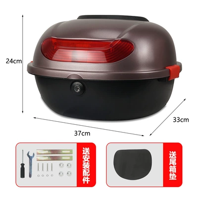 Motorcycle trunk: Small National Standard Vehicle Waterproof - small-size-b2-trunk-matte-khaki-gray