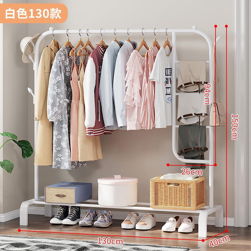 Tendedero perchero de piso perchero de dormitorio tendedero simple poste de ropa plegable balcón interior perchero