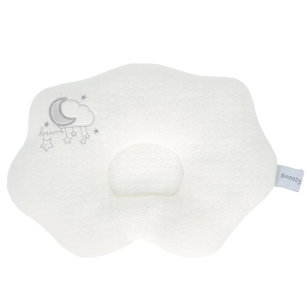 Almohada de peinado para recién nacidos Sunnozy Almohada de cabeza anti-desviación Almohada de sueño calmante y anti-shock