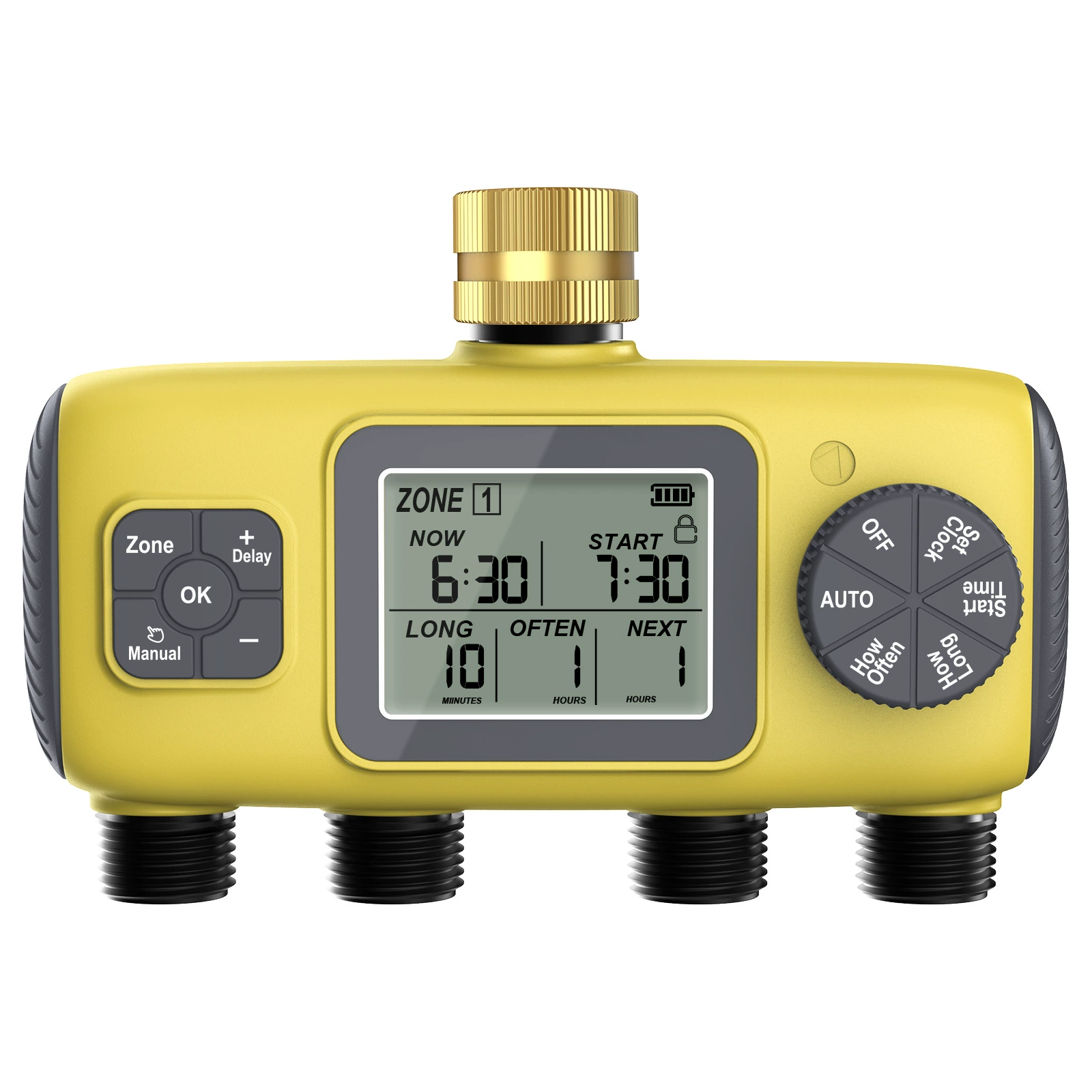 Умный таймер для полива на открытом воздухе, четырехсторонний контроллер для сада, автоматическое устройство для полива растений