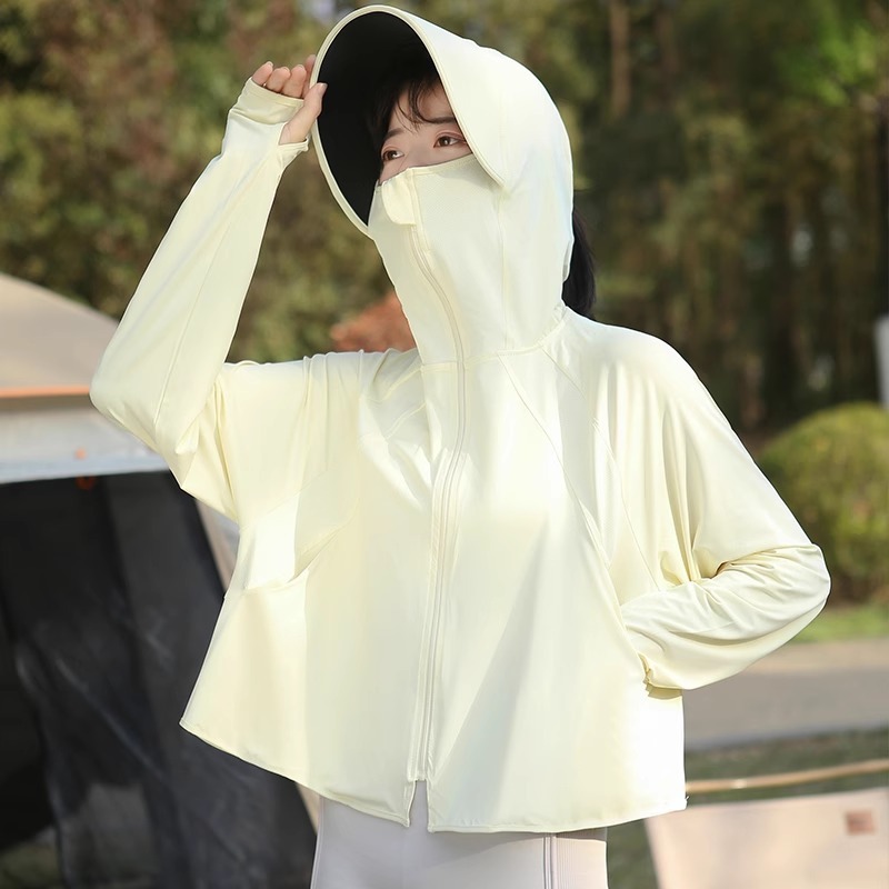 茉寻浪漫防晒衣女短款2025新款夏季防紫外线原纱冰丝斗篷防晒服女|undefined