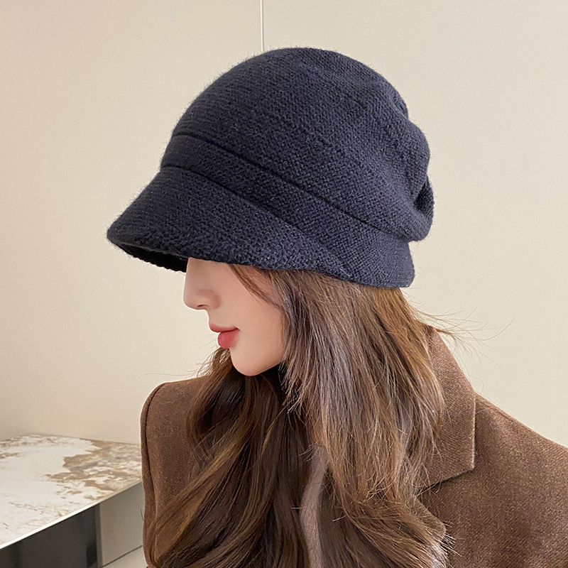 Gorro de punto para mujer otoño invierno cálido con orejeras_voghion.com