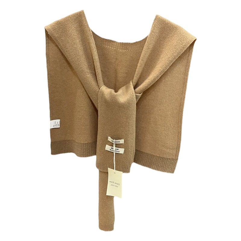Double shawl 100% pure wool shawl small shoulder-matching spring and autumn outdoor air-conditioned room waistcoat cervical support small scarf Korean