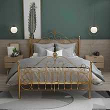 欧式简约时尚铁架公主床双人铁艺床单人儿童1.21.5 1.8米铁床