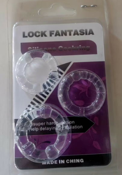 Snowflake Locking Delay Ring Set, 3-Pack TPE Cock Rings, Transparent — detail image 7