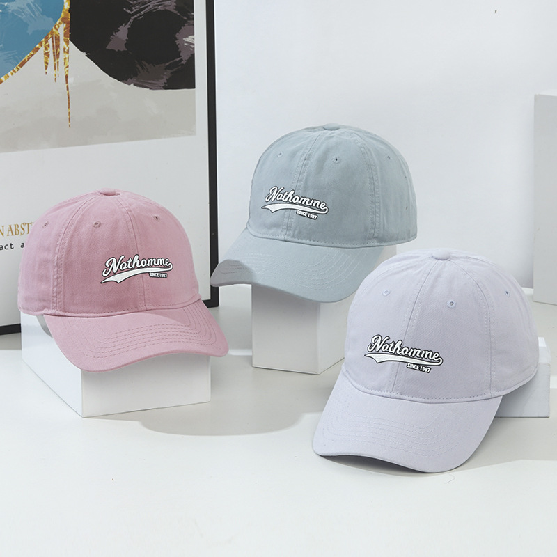 Nuovo da donna colla stampa Soft Top Baseball versione coreana Tide Wash approfondisce il viso Mostra piccolo cappello con lingua d'anatra da uomo_voghion.com