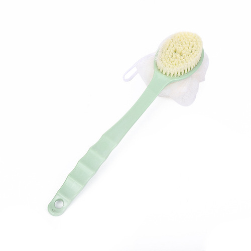 Bath brush, long handle bath brush, lazy person's bath artifact, soft bristle back rub brush, double-sided bath flower bath brush wholesale