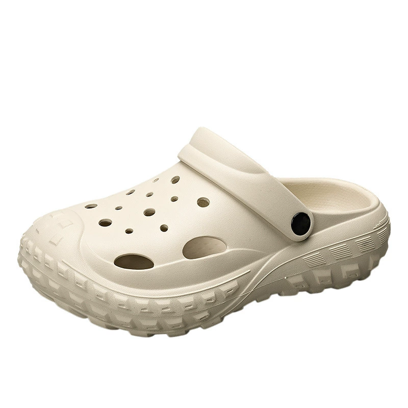 Слоистые Crocs обувь для пар, мужские садовые обувь высокая подошва для одежды на лето, противоизносостойкие пляжные сандалии и тапочки