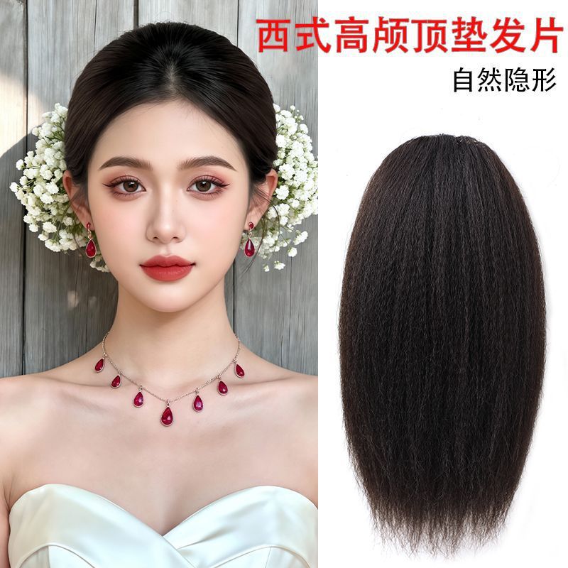 Versión actualizada de maíz barba almohadilla de cabello almohadilla de peluca raíz de cabello aumento de cabello superior almohadilla de cabello femenina invisible esponjosa almohadilla de cabello