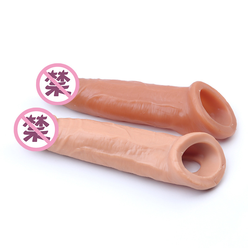 Yan Yue Extended Wolf Tooth Sleeve, Textured TPE Delay Cover for Men — detail image 3