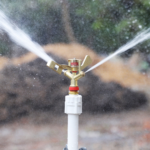 4 points zinc alloy rocker nozzle DN15 lawn rotating 360 degree swing sprinkler irrigation metal double spray 6 points